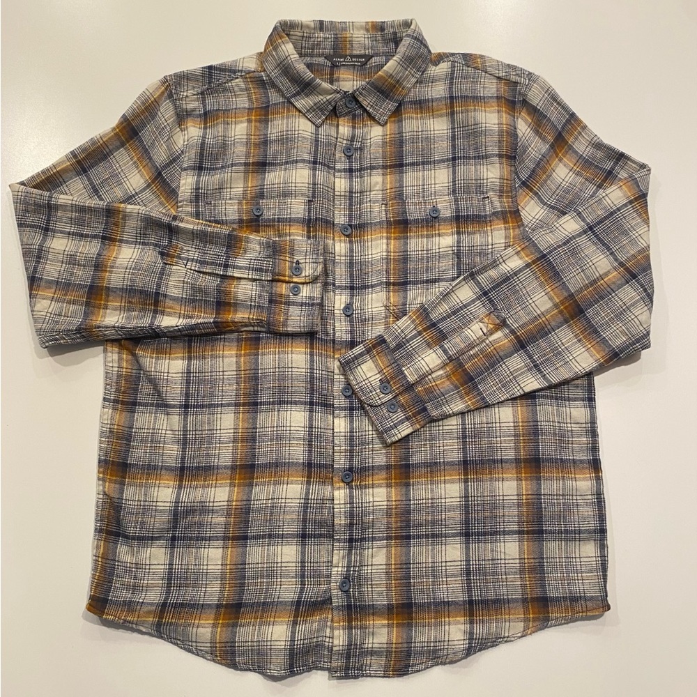 Alpine Design Men's Long Sleeve Brushed Flannel Shirt Size Large